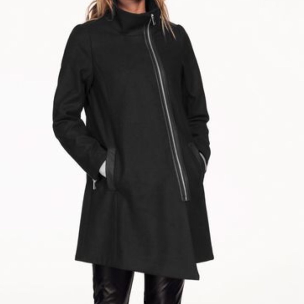 Ellos Asymmetrical Zip Coat